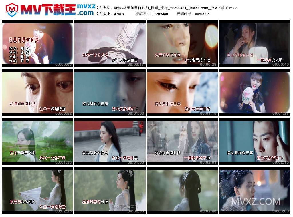 晓依-总想问君何时归_国语_流行_YF800421